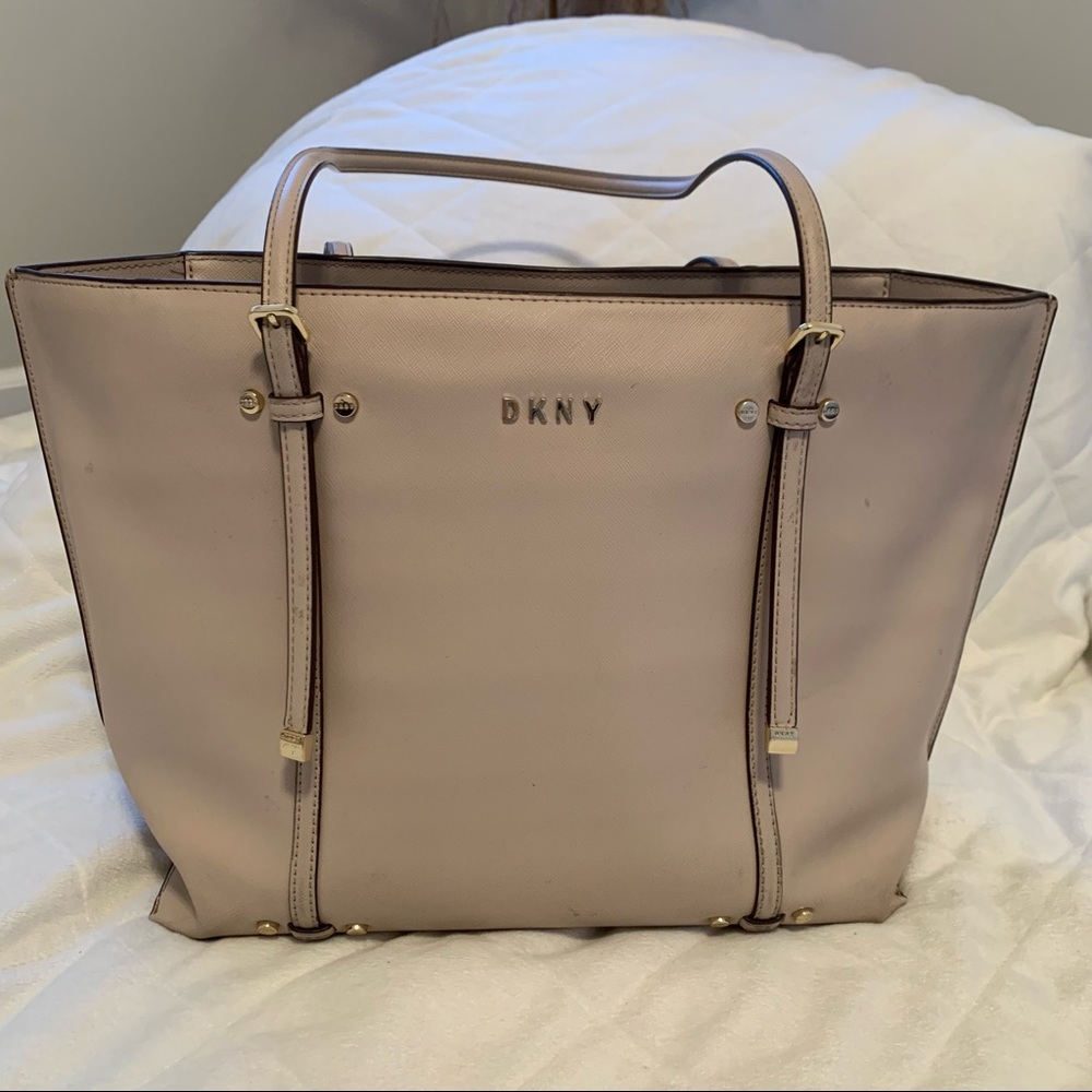 DKNY Bo Leather Crosshatched Tote